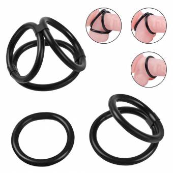 KINXOR Anillo o anillo ajustable de silicona médica P + E + Nis con para hombres, 3 piezas (negro). Envíos a Palencia