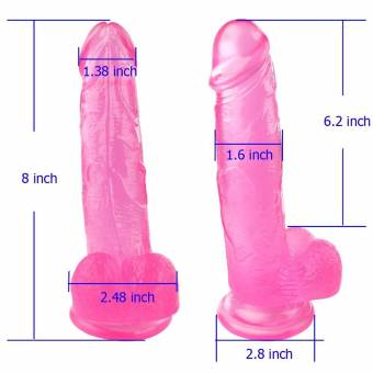 Dildo de Silicona, 20,3 cm Consolador Realista Pene con Potentes Ventosas (Rosado1). Envíos a Navarra