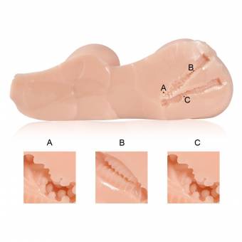 3D Realistic Erotic Love Doll for Men, Masturbator with Vagina / Anus and Breasts (30ml Lube + Bullet Vibrator Eg + USB warm heater). Envíos a Melilla
