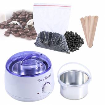 Calentador de cera con capacidad de 500ml, depilación de vello androgénico para tener un cuerpo bikini, 100g inspiración encerado, 5 espátulas de madera (chocolate). Envíos a Lugo