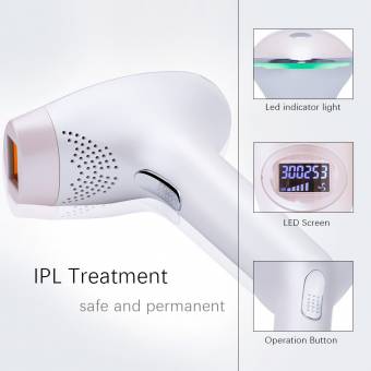 Depiladora de Luz Pulsada Sistema IPL para Cara Cuerpo y Zona del Bikini Depiladora de 300,000 pulsaciones de luz para el Retiro del Pelo Permanente para Hogar y Viaje. Envíos a Granada