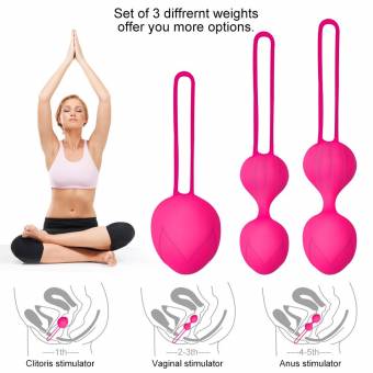 BEQOOL Bolas Chinas de la Salud Kegel Ball Suelo Pelvico Ejercitado Impermeable Silicona Médica Control de la Vejiga Masajeador para Mujer Regalo Color Rosa. Envíos a Pontevedra