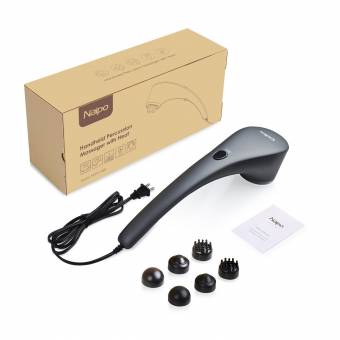 Naipo Masajeador de Percusión Portátil con Calor, Velocidad de Amplio Alcance y 6 Nodos Intercambiables para Aliviar el Estrés y Dolores Musculares. Envíos a Salamanca