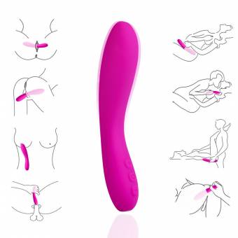 Lovey Angel Mujer Masajeardor de Silicona + 6 modos de vibraciónes +consolador Sumergiable y carga por USB + vibrador para mujeres. Envíos a Granada