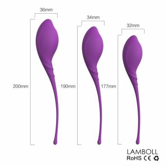 WOYOUTE Bolas Chinas de Silicona Medica Set de 3 Vibrador Mujer Suelo Pelvico Masajeador de la Salud Kegel Ejercitador (3 Cerezas). Envíos a Santa Cruz de Tenerife