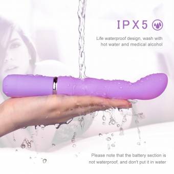 Donix Vibrador Mujer Silicona 10 Velocidades Impermeable Masajeador para Cuello y Cuerpo Color Púrpura. Envíos a Almería