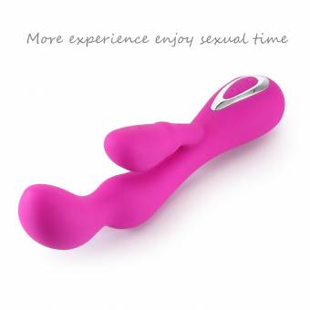 Multi 30 frecuencias impermeable USB recargable Conejo vibrador Punto G Masaje de vibración Silicona médica Cetro mágico Juguete pene Videos para adultos Juguete adulto sexual Rosa. Envíos a Alme