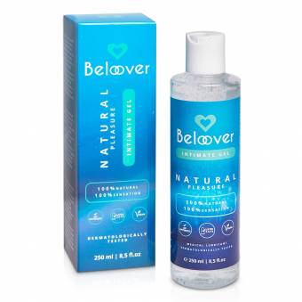 Gel lubricante sexual, Beloover. Lubricante natural, ingredientes 100% naturales. Excelente lubricante a base de agua para un placer más intenso. Gel lubricante intimo compatible con preservativo y ju