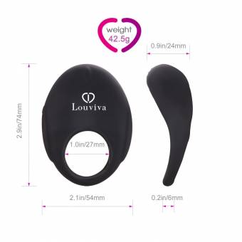 Louviva Anillo de Masajeador Negrocon 10 Modos, Recargable de USB, Diámetro  Interno 2.7cm. Envíos a Segovia