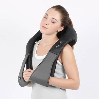 Naipo Masajeador de Cuello y Hombros Clásico Shiatsu Masajeador Cervical con Intensidad Regulable y Función de Calor para Aliviar Tensión y Dolores Musculares en Casa, Oficina o Coche Gris 2 Años