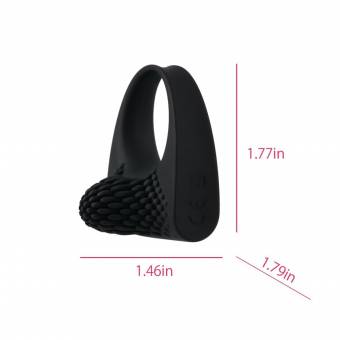 zemalia Armour Anillo Vibrador, Estimulador Anillo del Pene Masculino, Juguetes Sexuales Para Prolongar Placer Sexual (Negro). Envíos a Álava