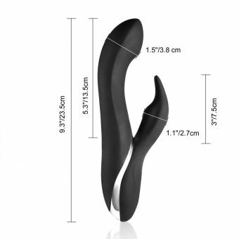 Utimi Vibrador del Conejo estimulación del punto G Recargable para 10 Velocidades Estimulador del Clítoris con Motores Potentes Dobles Único Negro. Envíos a Zamora