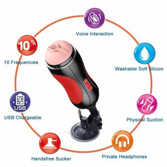Masturbádor Masculino Automatico, Jaspik Vibrador para Hombre Electrico Sonido de Mujer, Masturbación Masculino Manos Libres de Ventosa, Vagina Realista de Presión Inteligente. Envíos a Áv