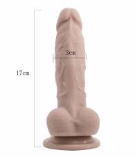 Consolador realista deluxe de 18 cm con potente ventosa, de silicona médica Carne. Envíos a Murcia