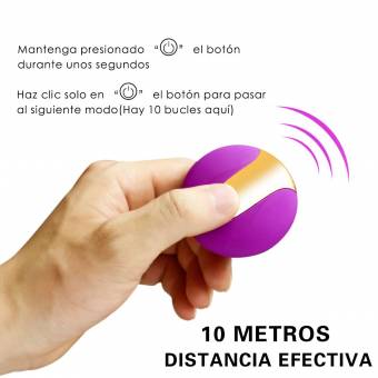 ZAMO EVA Huevo Vibrador Inalámbrico de 10 Modos Vibrantes,USB Recargable y IP67 Impermeable. Tamaño Perfecto y Facil de Limpiar y Llevar. Envíos a Salamanca