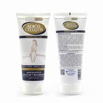 ADIÓS CELULITIS – Potente y eficaz Gel Anticelulítico, Reductor y Reafirmante - Con Vid Roja, Cafeína, Carnitina y Extracto de Alga Roja – Elimina por completo la celulitis y la piel de naranj