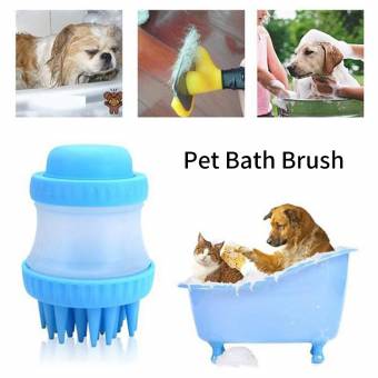 Forepin Cepillo de Baño Para Perros Multifuncional Para Baño De Mascotas Cepillo De Limpieza Con Depósito De Champú Incorporado. Envíos a Almería