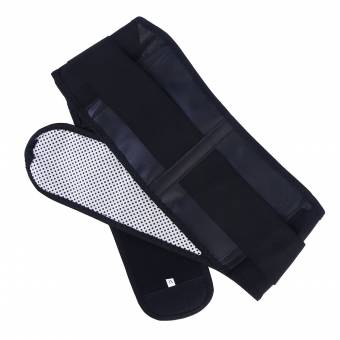 ROSENICE Trimmer de Cintura Cinturón de cintura ajustable Cinturón de masaje inferior lumbar Alivio del dolor Almohadillas con calefacción (Negro). Envíos a Almería
