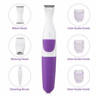 Recortador de Bikini 2 en 1 Afeitadora Eléctrica Impermeable para Mujeres Afeitadora Inalámbrica con Cabeza de Bikini y Depilación Mojada/Seca, Perfecta para Cuerpo, Cara, Línea Bikini. Envíos a