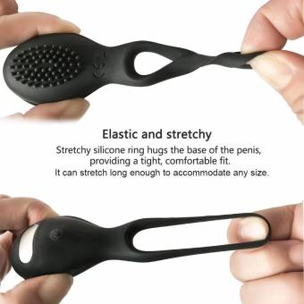 Anillo Falico vibrante, Anillo Vibrador de 10 Modos vibrantes inteligentes, Mastur-bador Hombre de IP67 impermeable y Masajeador del clítoris,USB recargable Juguetes Sexuales Para Prolongar Placer S