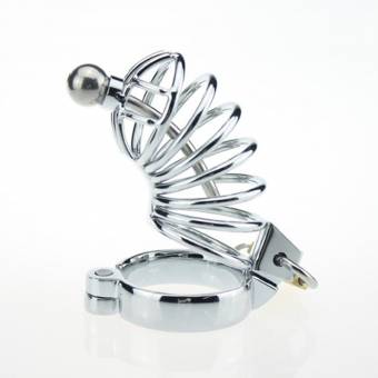 CHAI Juguetes sexuales Juguete Sexual Dispositivo de Castidad Jaula del Pene Bondage Aleación de Zinc Hombres Sexy Chastity Metal (Tamaño : 45mm). Envíos a Murcia