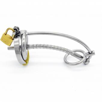 Juguetes sexuales Male Sex Toys Castidad Dispositivo Acero Inoxidable Sexy Metal Penis Cage Virginity Lock (Tamaño : 43mm). Envíos a Murcia