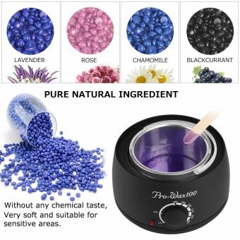 Gaoqian Calentador de Cera Eléctrico Profesional Depilador de Cera Calienta Rápido con 4 Bolsa de Granos de Cera + 20 Espátulas de Madera para Piernas, Bikini, Facial(Negro). Envíos a Segovia