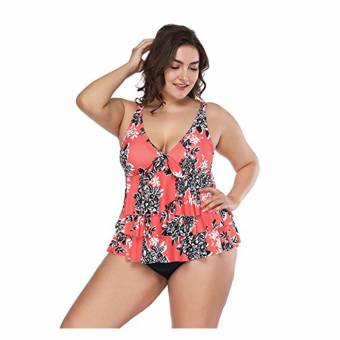FeelinGirl Conjunto de Bikini Falda Dos Piezas Talla Grande para Mujer Orange XXL. Envíos a León