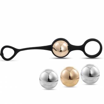 Nautime Bolas Chinas Suelo Pelvico Mujer de Metal Silicona Set de 4 Kegel Ejercitador Vibrador Masajeador de la Salud (Color Dorado&Plata). Envíos a Granada