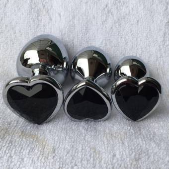 Rawdah Berg Crystal color plata acero inoxidable plug anal metal patio trasero enganche (M, Negro). Envíos a Guadalajara