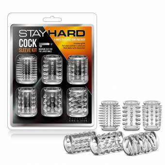 6 Stretchy Textured Cock Sleeve Kit - Delay Ejaculation - Male Enhancement - Sex Toy for Men. Envíos a Soria