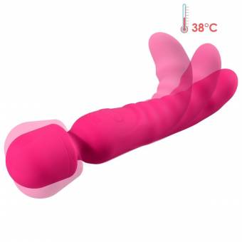 Lovey Angel Vibrador Venas verosímiles con Función de calentar +7 Modos +Sumergiable y Recargable +Consolador Masajeador Suave Blandito para Mujares +Doble motor Inteligente. Envíos a Huelva