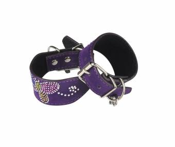 Saphira Sextoys. Purple Constraint set with rhinestone. . Handcuffs necklace leash mask whip rope nipple cover. BDSM Bondage SM fetiche S&M Esposas restringir restricciones. Envíos a Asturias