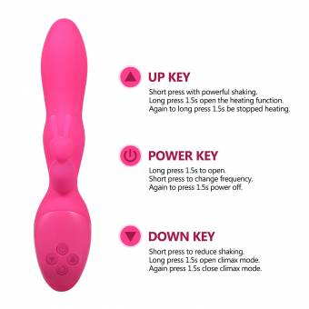 Lovey Angel Vibrador de Calentamiento de Silicona de Hormigas Estimula el Punto G Dispositivo de Masturbación Femenina para Mujer Doble Estimulación de Choque con 10 Modos Juguetes Sexuales. Envío