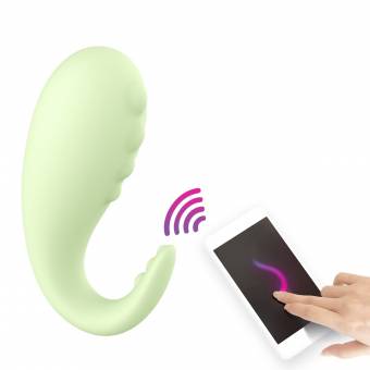 Sistalk Monster Pub Verde Sensei Gozilla - Bolas Chinas Huevo Vibrador - Aleta Dorsal Saltona con Estimulador G-Punto - 8 moda de vibracion material silicona comestible control a distancia en app con
