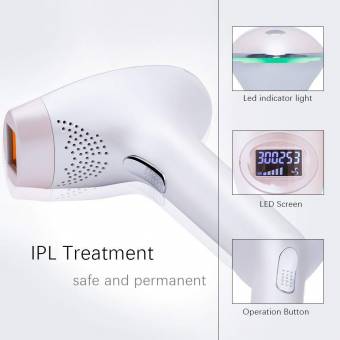 Depiladora de Luz Pulsada Sistema IPL para Cara Cuerpo y Zona del Bikini Depiladora de 500,000 pulsaciones de luz para el Retiro del Pelo Permanente con Sensor de piel para Hogar y Viaje, para Mujer 