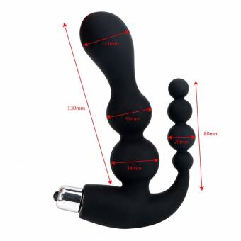 HONGREN Vibración Back Court Tire Perlas, Silicona Anal Plug Par Masturbación Masculino Próstata Masaje Palo. Envíos a Teruel