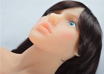 Komfrig muñeca del sexo del silicón 3D de tres agujeros boca Liebespuppe Po masturbador vagina, muñeca del sexo rubia / pelo castaño / negro. Envíos a Salamanca