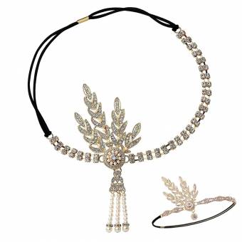 Canvalite - Juego de 4 Accesorios para Disfraz de Gatsby de 1920, 1 Diadema, 1 par de Guantes, 1 Soporte para Cigarrillos, 1 Collar. Envíos a Álava