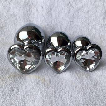 Rawdah Berg Crystal color plata acero inoxidable plug anal metal patio trasero enganche (S, Blanco). Envíos a Castellón