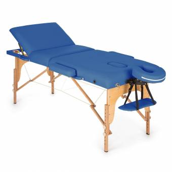 Klarfit MT 500 Camilla de masajes plegable 210cm 200 kg (Fácil transporte, altura cama regulable, respaldo inclinable 9 niveles, apoyacabezas y reposabrazos extraíbles, banco masaje profesional, re