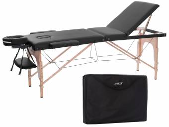 H-ROOT Mesa de Masaje de 3 Secciones Ligera Portátil Camilla de Masaje Mesa Terapeuta Tatoo Salón de Belleza Reiki Sanación Masaje Sueco 13,5 KG (negro). Envíos a Illes Balears