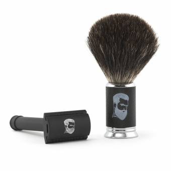 Rusty Bob - Afeitar las maquinillas de afeitar-Planer tradicional clásico-cromo brocha de afeitar el pelo de tejón de afeitar +5x hoja de a - Set 1. Envíos a Zamora