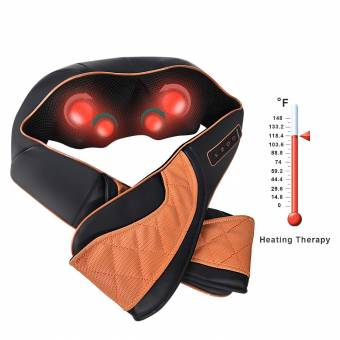 Masajeador Inalámbrico de Espalda con Calor, Shiatsu Masajeador de Cuello y Hombros con Batería Recargable & Tejido Profundo y Amasamiento 3D Uso en Viajes Hogar y Oficina para Todo el Cuerpo, Incl