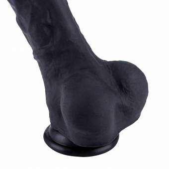 Takestop Dildo Pene Realistico de silicona 19 cm de largo color negro con ventosa Estimulador Masajeador agradables Exfoliación Clítoris Piacere masturbazione femenino sesso anal vaginal para muje