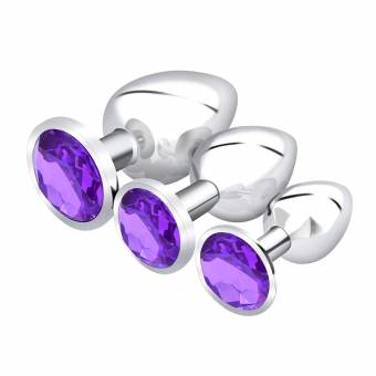 feigu 3 unidades 1 Set Acero Juwel Butt Play Plug Sex juguete para adultos. Envíos a Murcia
