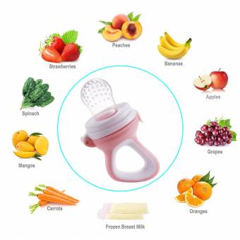 Alimentador de alimentos frescos para bebés Chupete de frutas + Toodlers Cepillo de dientes para entrenamiento + 3 piezas BET-Libres de silicona suave Mordedores + Clip de chupete, MEJORES DIENTES P