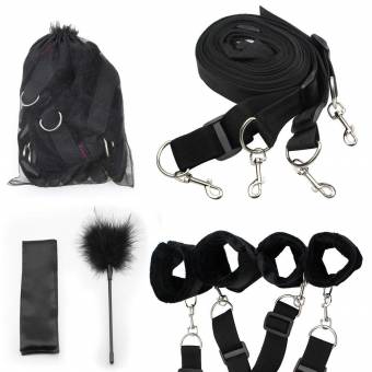 Bondage esclavitud, Paloqueth restricciones de cama con máscara para los ojos (negro). Envíos a Ciudad Real
