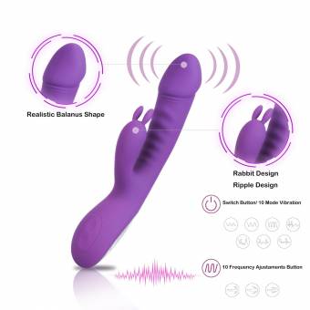 Donix Vibrador para Mujer,Vibrador Doble de 100 Modos de Silicona para Relajar Cuerpo. Envíos a Salamanca