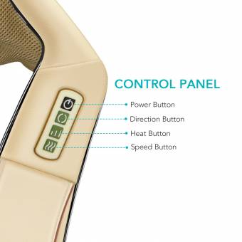 Naipo Masajeador de Cuello y Hombros Shiatsu Masajeador Cervical con la función de calor Masaje Casa, Oficina o Coche (Beige). Envíos a La Rioja